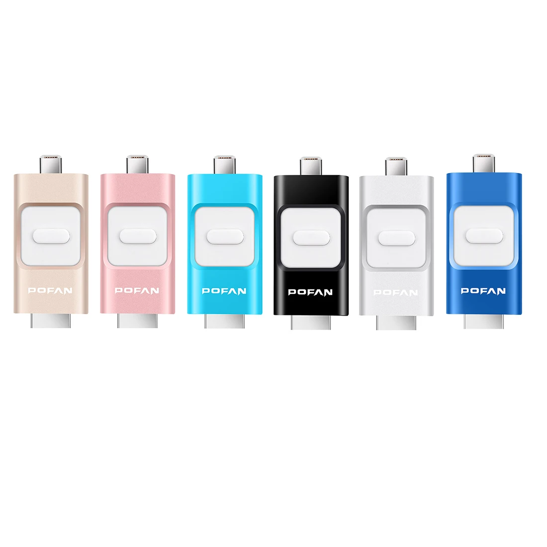 Centechia pofan 16 ГБ mini-usb металла флэш-накопитель OTG USB флэш-накопитель для iPhone 5/5S/5C /6/6 s plus/Ipad Samsung S3/4/5 Note2/3/4
