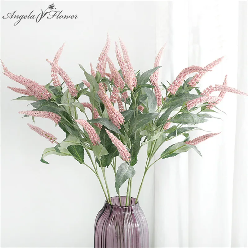 

HI-Q 83cm Artificial flower silk plant green grass branch decor home table decor garden hotel wedding flower arrangement bouquet