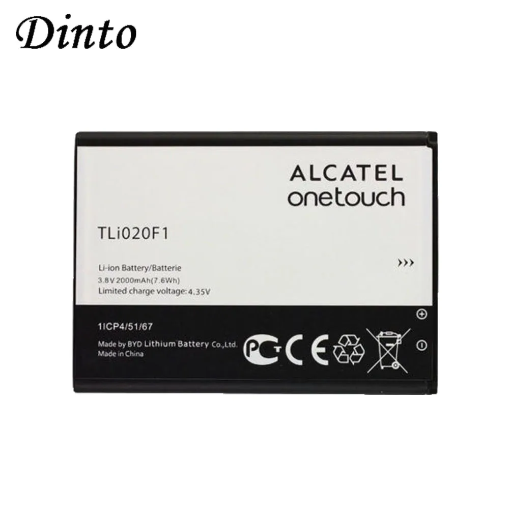 Dinto 1 шт. 2000 мАч TLI020F1 TLI020F2 батарея мобильного телефона для Alcatel One Touch Pop C7 OT-7040 OT-7041 для TCL J720 J720T J726T