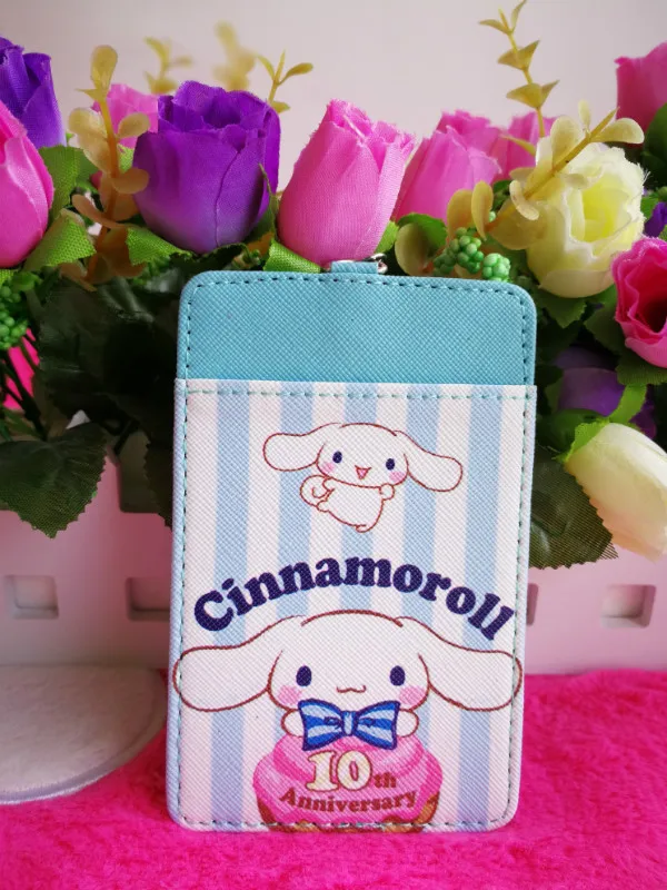 Ivyye 1 шт. Cinnamoroll Pom Purin аниме, плюшевая держатель для карт из искусственной кожи с отделением для кредитных сумки монета автобус Чехол-портмоне с отделением для карт для маленьких девочек подарки на - Цвет: see chart