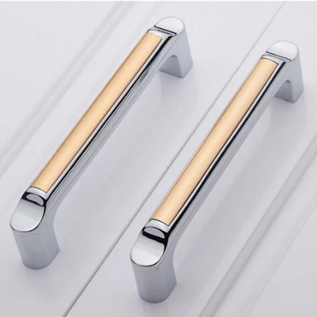 128mm Silver White Kitchen Cabinet Handle Chrome Dresser Cupboard 128mm Silver White Kitchen Cabinet Handle Chrome Dresser Cupboard Pulls Black Drawer Modern Furniture Door