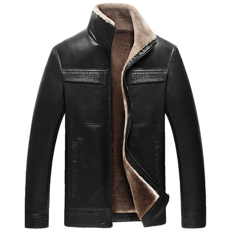 New Trend Fur Leather Pilot Jacket Men Veste Cuir Homme 2016 Winter Fashion Faux Fur Design Thicken Black Bomber Biker Jackets New Trend Fur Leather Pilot Jacket Men Veste Cuir Homme 2016 Winter Fashion Faux Fur Design Thicken Black Bomber Biker Jackets