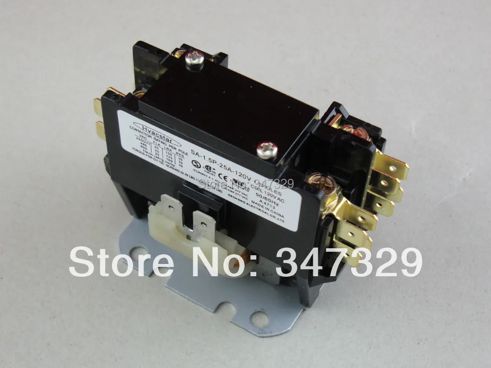 Hvacstar SA 1.5P 25A 120V Definite Purpose Contactor 1.5Pole 25FLA 120V