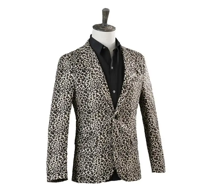 US $47.56 18% OFF|Singer star style dance stage clothing jackets men Leopard print suits fashion coat costume blazers mens formal dress yellow|Suits| US $47.56 18% OFF|Singer star style dance stage clothing jackets men Leopard print suits fashion coat costume blazers mens formal dress yellow|Suits|