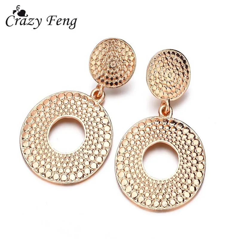 

2018 Snakeskin Pattern Dangling Earrings for Women Vintage Female Earrings Big Punk Hip Hop Statement Jewelry