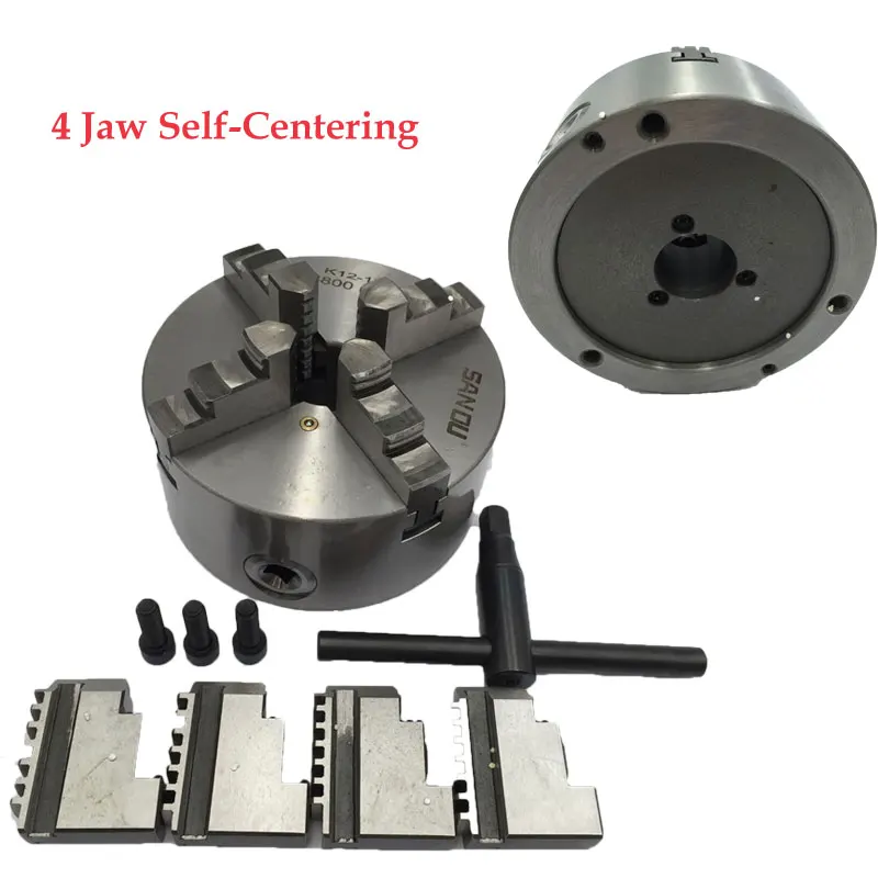 4Jaw Lathe Chuck Self centering 80mm 100m 125mm 130mm 160mm 4 Jaw Metal
