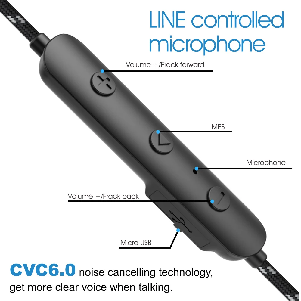 GEVO GV-18BT Wireless Headphone Bluetooth 5.0 APT-X Sport In ear Magnetic Stereo Bass Headset Earbuds Earphone For Xiaomi Phone