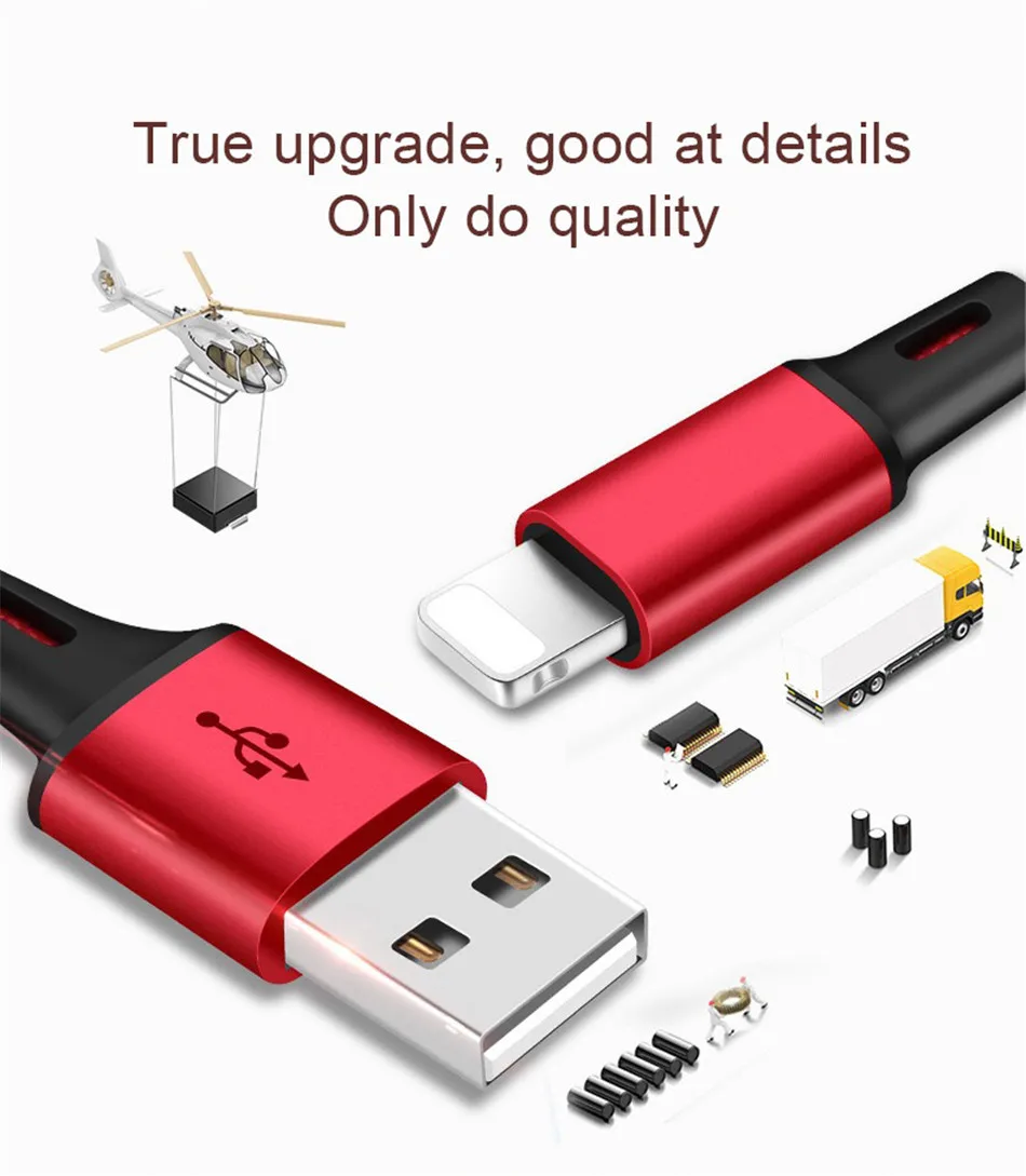 NOHON 3 2 in 1 Micro USB Type-C Lighting Charging Cable For iPhone 7 8 6 6S Plus X iOS Android For Xiaomi LG Fast Charger Cables (5)