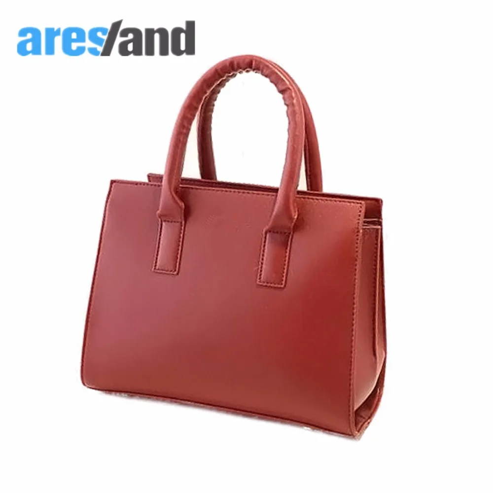 

Aresland Hotsale Simple Style PU Leather Women Temperament Handbag Tote Shoulder Bag