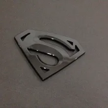 3D глянцевый черный эмблема Авто Логотип Мотоциклетные аксессуары забавные наклейки Супермен Знак ABS универсальный автомобильный укладки