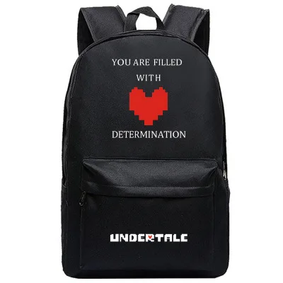 Горячая игра Undertale Frisk Sans печати рюкзак Undertale школьные сумки холст унисекс сумки на плечо Rugzak рюкзак для ноутбука - Цвет: B