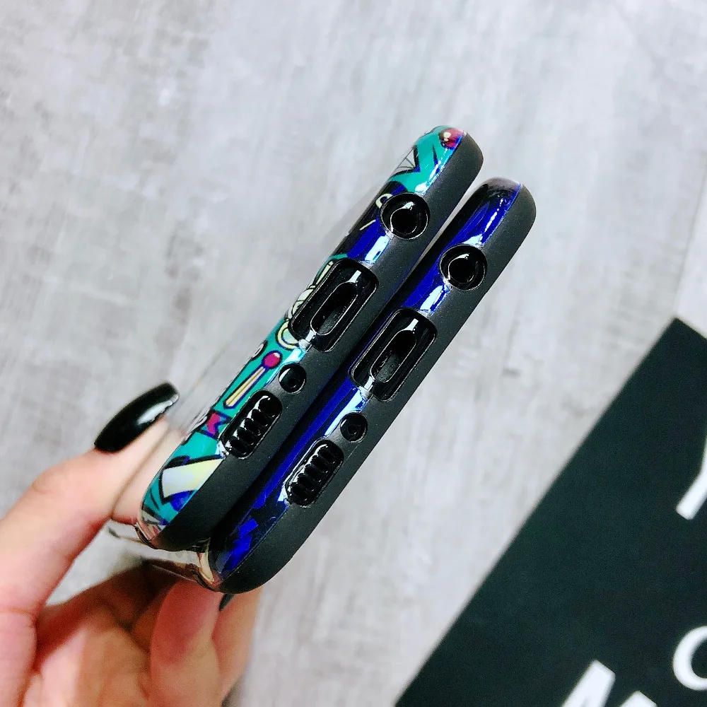 Marca de moda de la serie de cómics de dibujos animados Blu ray IMD caso para Samsung Galaxy S8 S9 más Note8 9 Art suave TPU cubierta Capa Fundas