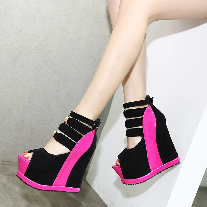 

wedges sandals platform shoes women thick high heels gladiator sandals women heels white platform sandals wedges shoes X425