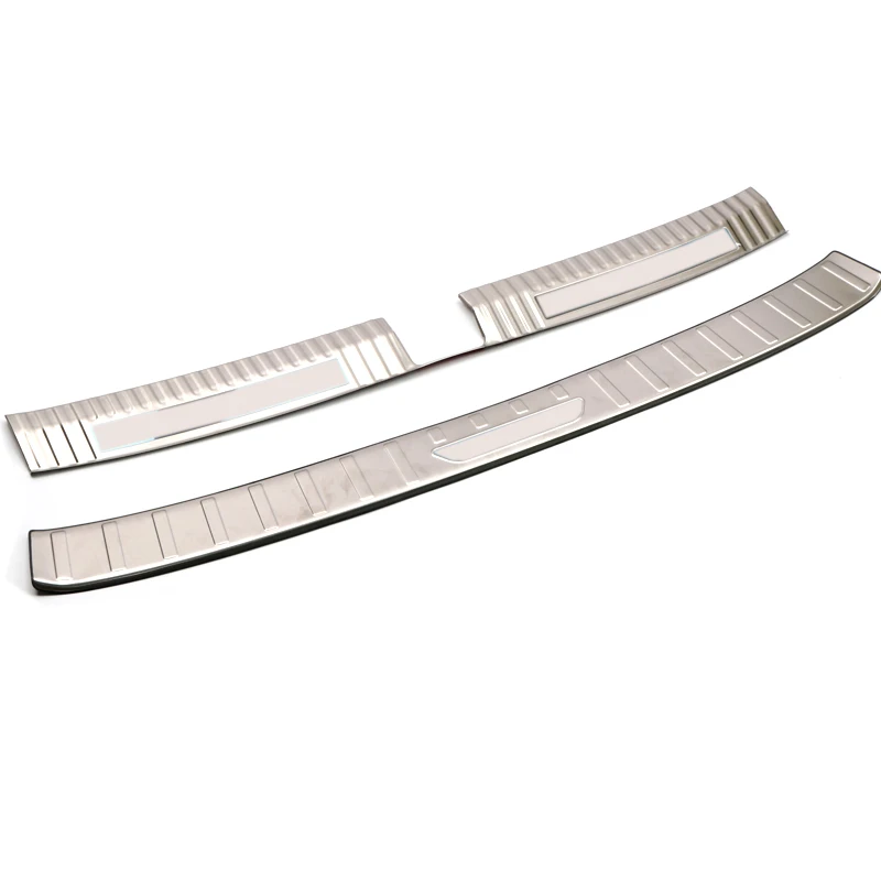

Car Accessories Inner&Outer Rear Trunk Boot Bumper Guard Protector Trim Stainless Steel 2pcs For VW Volkswagen T-Roc 2017-2018