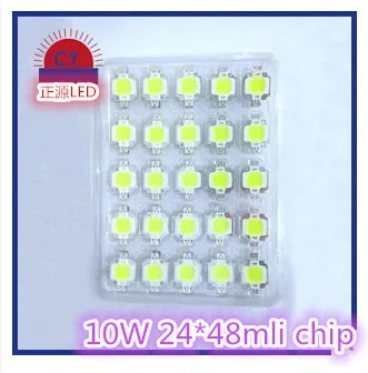 

free shipping 200PCS LED COB 10W chip Integrated High power 10w LED Beads White warm white cold 900mA 9-12V 900LM 24*48mil