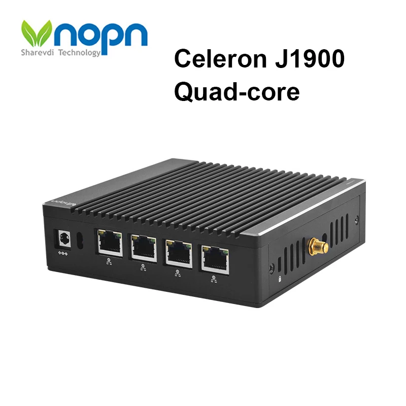 

Mini PC Intel Celeron J1900 Quad-core 4 LAN 1000Mbps Firewall Network Security Desktops WiFi Router DDR3L 8G SSD 256G Computer