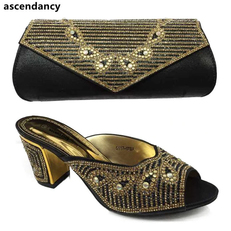 or Ensemble bleu Mis Dernières Couleur Assorties En Femmes Avec Noir Sac Italie pourpre Or Chaussures rouge Strass Afrcan Et Décoré axFAwvqTx
