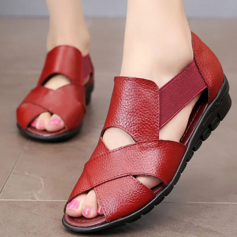 

Ladies wedge sandals Large size 41/42 Casual Non-slip Sandals for women Elastic band Fashion Female shoes Summer