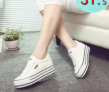 Fall 2016 new women casual shoes for women’s shoes Lace-up Canvas Shoes Customized Flat With