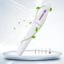 1 компл./лот белый Пластик и Нержавеющая сталь Электрический маникюр шлифовальные приработки машина(1 шт. полировки и 5 шт. шлифовальные головок