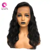 Eva ผมลูกไม้ด้านหน้าผมมนุษย์ Wigs สำหรับผู้หญิงสีดำบราซิล Remy วิกผมลูกไม้ด้านหน้าด้านหน้าด้วยผมเด็ก Pre plucked Knitted Bleached