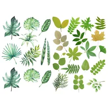 1 шт. зеленые листья растений корейский Precut украшения наклейки Настольный органайзер школьные принадлежности офисные аксессуары