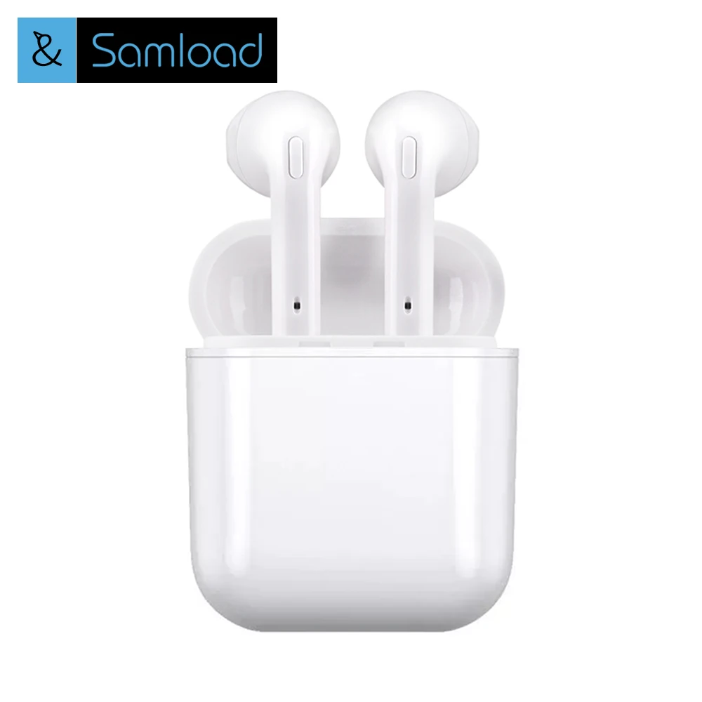 

Samload Wireless Bluetooth Earbuds Stereo earphones In-Ear Earphone Microphone with box for Iphone 6/7/8 plus Apple Android