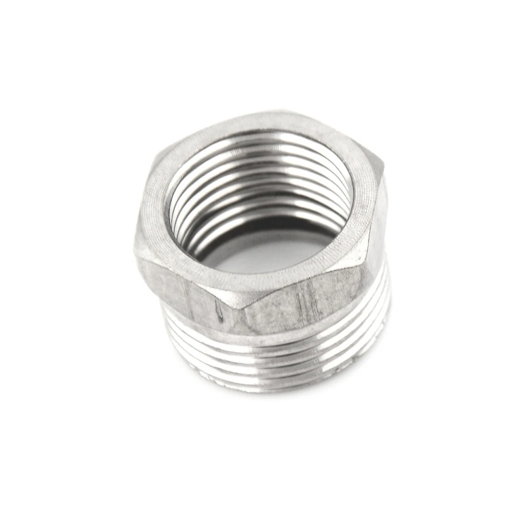 1 шт. 3/4 &quotМужской X 1/2&quot Нержавеющая сталь женский резьбовой редуктор втулка