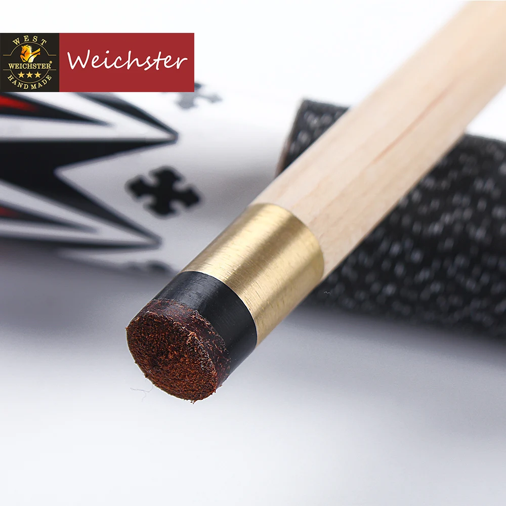 Weichster Billiard pool cue stick 1/2 maple wood shaft 58" 13mm screw on tip billiard shaft billiard bridge stick billiard cue tip