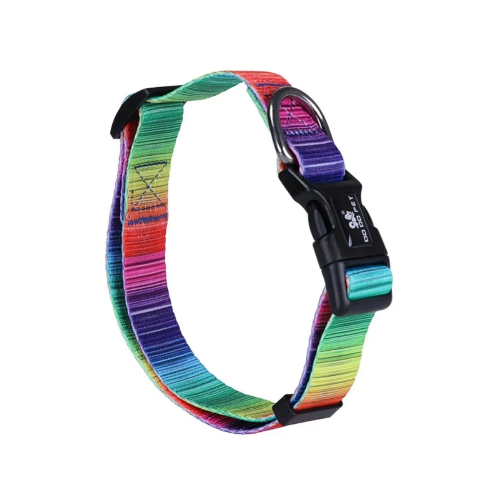 

Pet Premium Adjustable Printed Collar with Seatbelt-buckle & Leash Ring