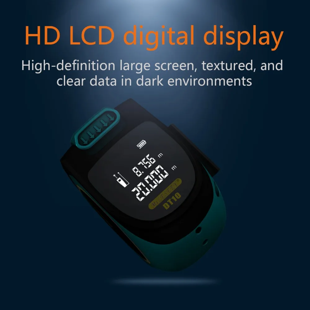 DTAPE DT10 laser distance meter range finder 40M laser tape measure digital retractable 5m laser rangefinder Ruler Survey tool