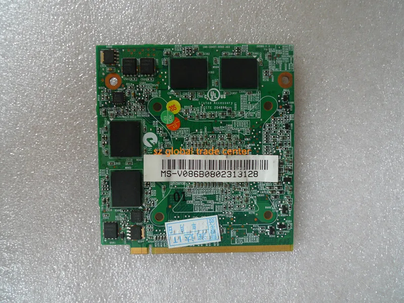 Оригинальная видеокарта GeForce для ноутбука nVIDIA 9500M 9500GT GS 512MB MXM II G84-625-A2 vg.8pg06005 для acer Aspire