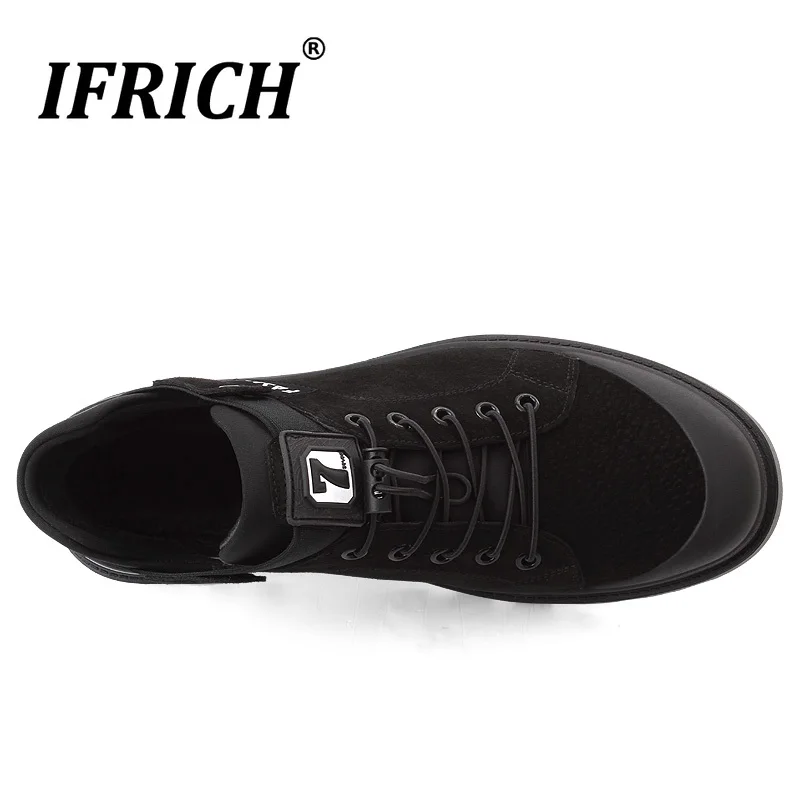 Ifrich/сезон осень; коллекция года; кожаные повседневные кроссовки для мужчин; дизайнерская Молодежная Повседневная обувь; высококачественные кроссовки на плоской подошве; Мужская обувь из натуральной кожи