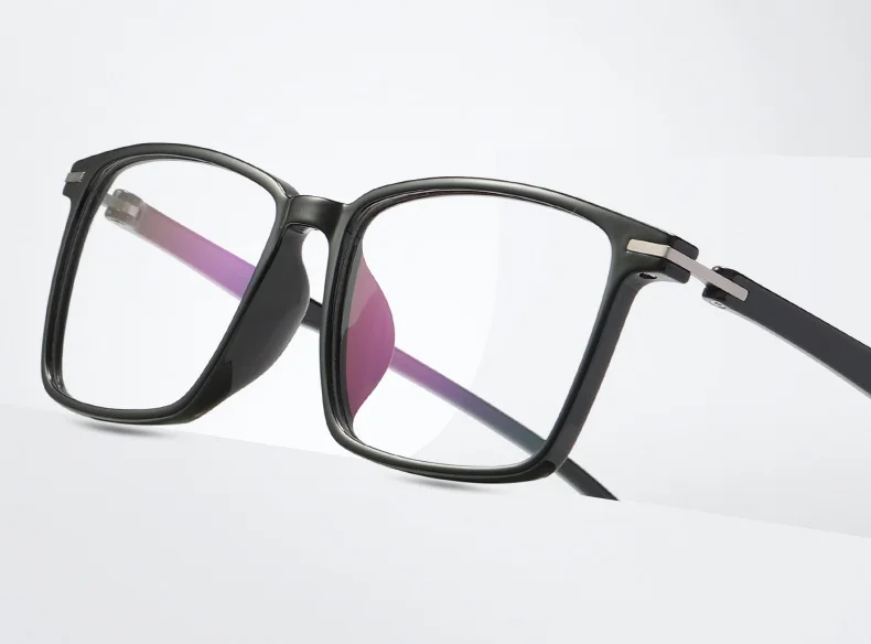 Электрическая Ультралегкая оправа для очков TR90, мужские высококачественные квадратные оправы, оптические очки для близорукости, мужские очки, черные очки