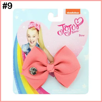 

free shipping 50pcs 3.5" Clip Cute Solid Print Unicorn Christmas Bows With Clips For Girls Hair Accessories Hairpins