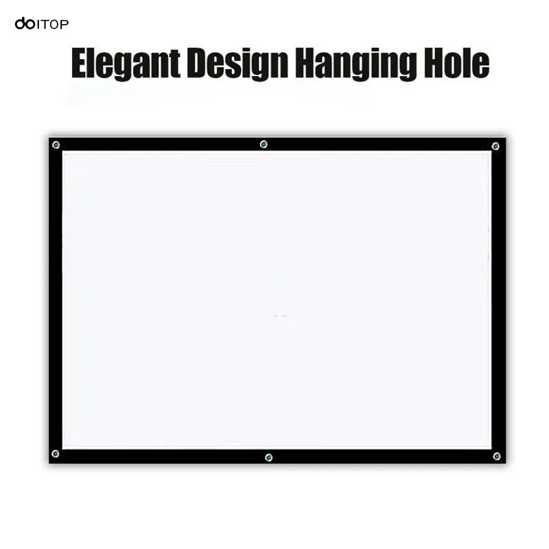 

DOITOP 150 inch 16:9 Portable White Projection Screen HD Projection Curtain High-definition Projector Screen For Home Office