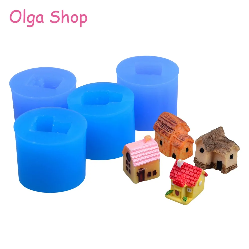 

FYL181,FYL368,FYL430,FYL665 House Silicone Mold - Dollhouse Cake Decoration DIY Handmade Resin Polymer Clay Jewelry Making