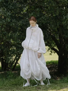 

2019 ss collection oversize see through embroidered jacket women