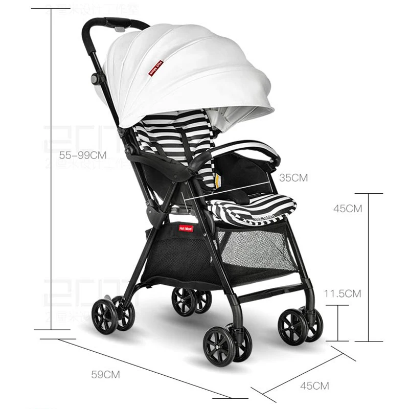 

Hot Sale 0-36M Baby Stroller Lightweight Wheelchair Folding Travel Prams Kid Carriage Pushchair Stroller With Footrest 4 Gifts
