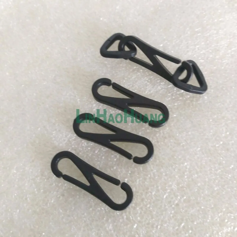 

Wholesale 100pcs/lot black KAM plastic snap clip hooks Mini carabiner backpack paracord strap hooks KAM-31MM