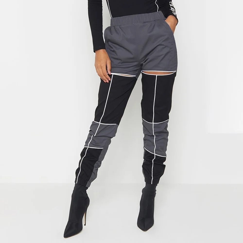 Auyiufar Patchwork Cargo Pants Women Joggers High Waist Trousers Harajuku Pantalones Streetwear Summer Fashion Loose Bottoms Auyiufar Patchwork Cargo Pants Women Joggers High Waist Trousers Harajuku Pantalones Streetwear Summer Fashion Loose Bottoms