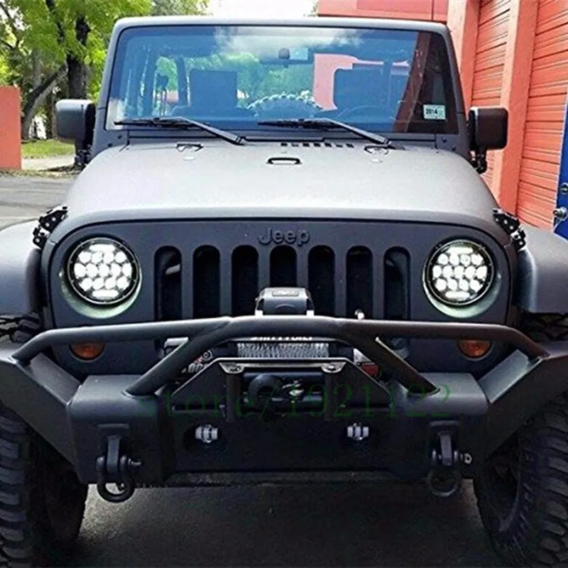 Motorcycle Headlamp 7 Inch Round LED Headlight Assembly With DRL Light Super Bright Leds Universal Headlights for Wrangler