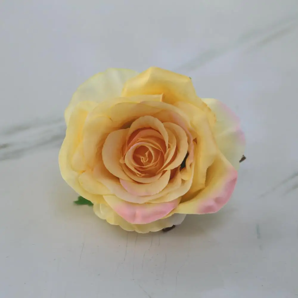 Искусственные розы головы 9 см большие и полные шелковые цветы DIY гирлянда с розами Свадебные целование шар цветок стены - Цвет: 8