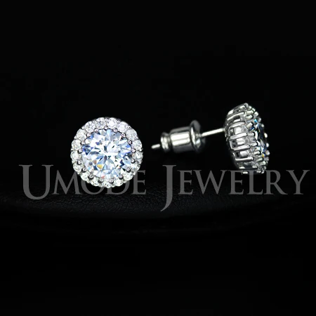 UMODE Fashion Hearts & Arrows Perfect Cut Cubic Zirconia Crystal Stud Earrings for Women Jewelry Drop Shipping 2016 UE0096