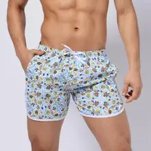 Пляжные трендовые повседневные шорты с низкой талией мужские эластичные мягкие дышащие шорты модные свободные хлопковые шорты для активного отдыха с рисунком