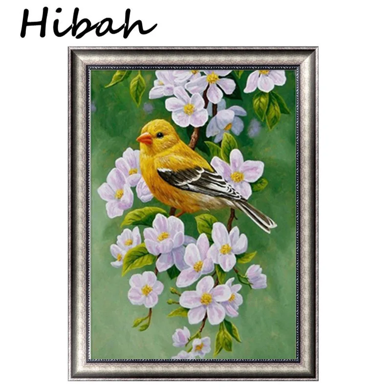 

5D DIY Diamond Embroidered Flower and Bird Pattern in Diamond Picture Cross Stitch Rhinestone Diamond Home Decor Mosaic