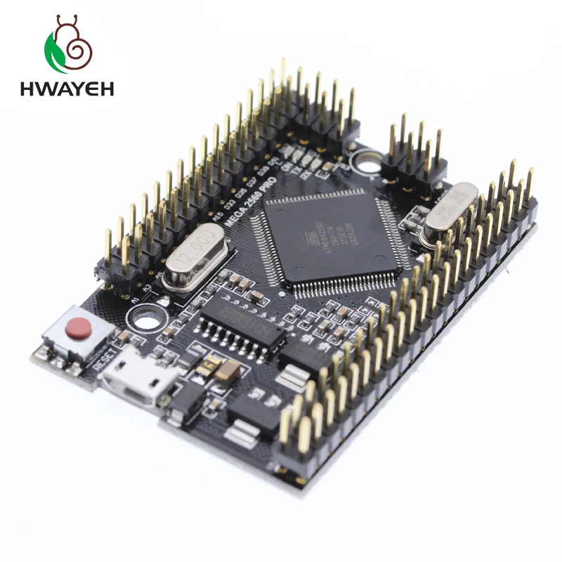 HWAYEH Mega 2560 PRO MINI 5V(встраивание) CH340G ATmega2560-16AU с наконечниками, совместимыми с arduino Mega 2560