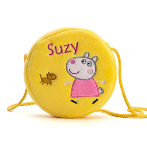 Подлинный Peppa Джордж свинка Suzy плюшевый игрушечный кошелек Детский рюкзак детский подарок на день рождения - Цвет: SUZY Bag