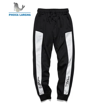

Men's Casual Pants 2018 New Contrast Letters Print Side Stripe Trousers Mens Fashion Hip Hop Joggers Sweatpants Male Eu Size
