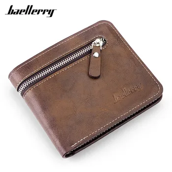 

Baellerry Vintage Casual Men Short Wallets Cross Purse Zipper Poucht Coin Pocket Male Small Purses Wallet Card Holder Wholesale